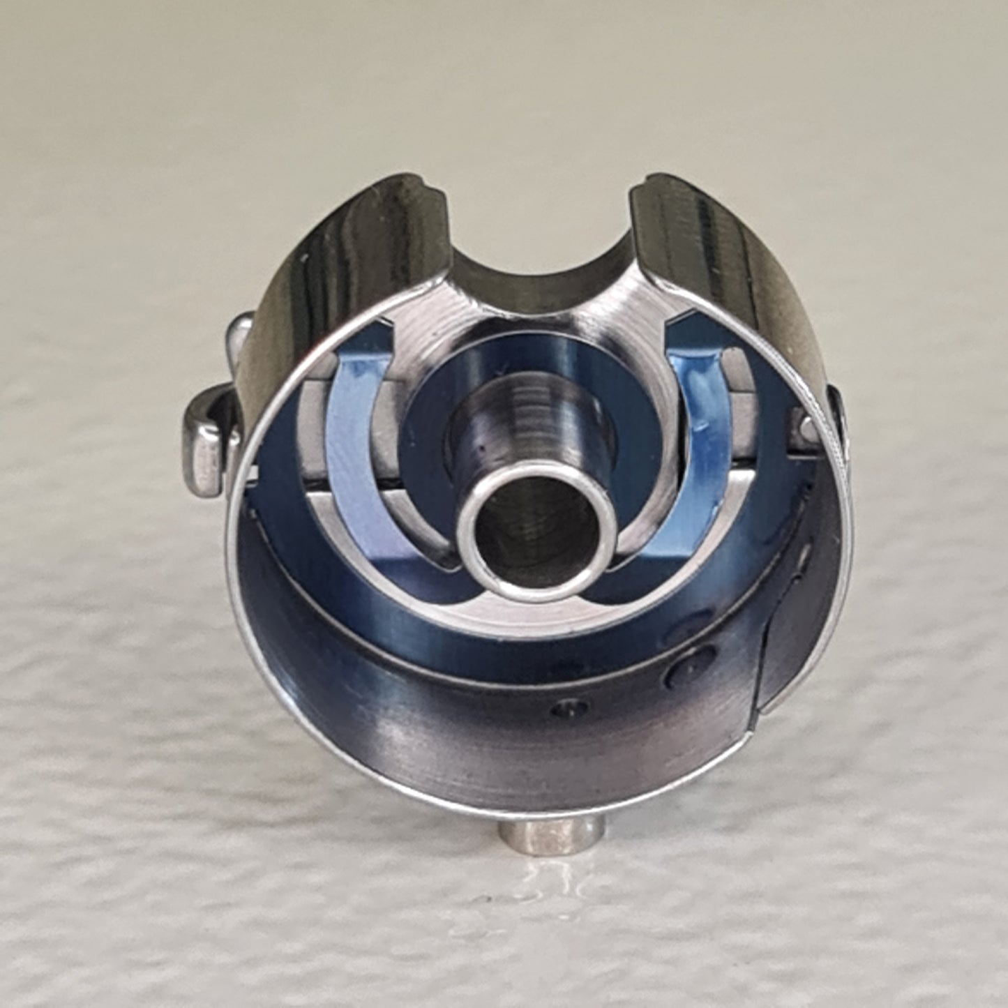 Internal view or L bobbincase for walking foot machine