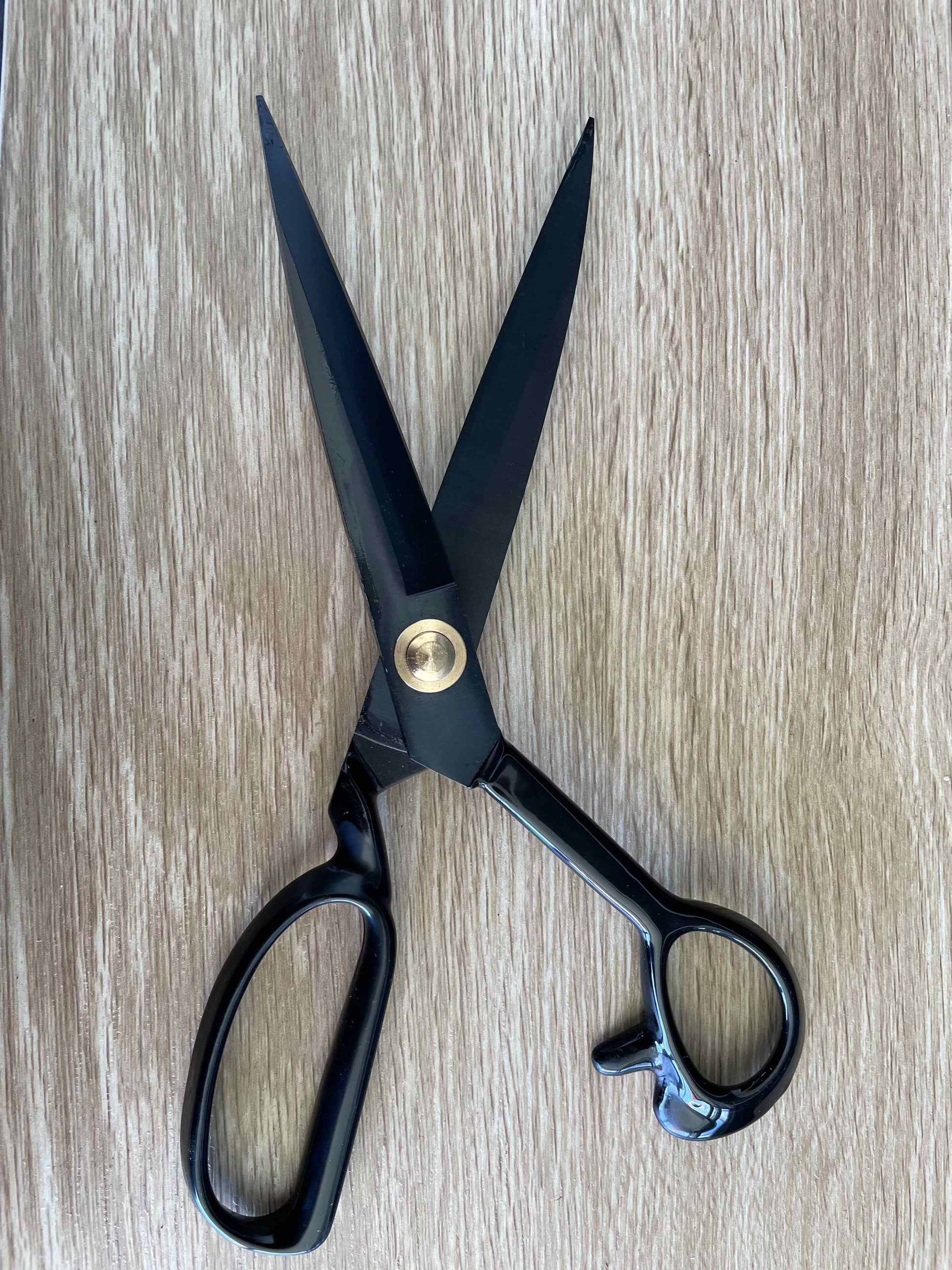 All black steel fabric scissors