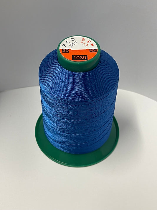 Heavy-extra-strong-polyester-20Tex135-sewing-thread-Blue-1039