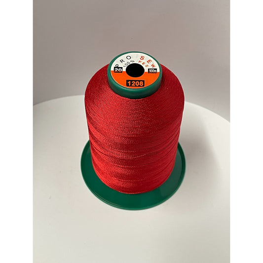 Heavy Extra Strong Polyester 20Tex135 Sewing Thread Red 1208