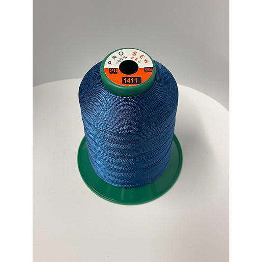 Heavy Extra Strong Polyester 20Tex135 Sewing Thread Blue 1411