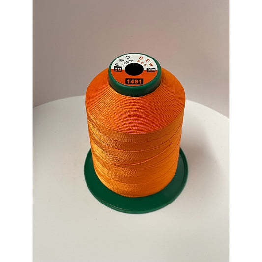 Heavy Extra Strong Polyester 20Tex135 Sewing Thread Orange 1491